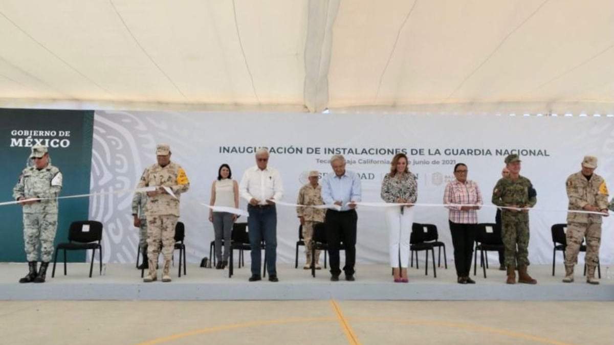 Inauguración del cuartel de la Guardia Nacional en Tecate, BC
