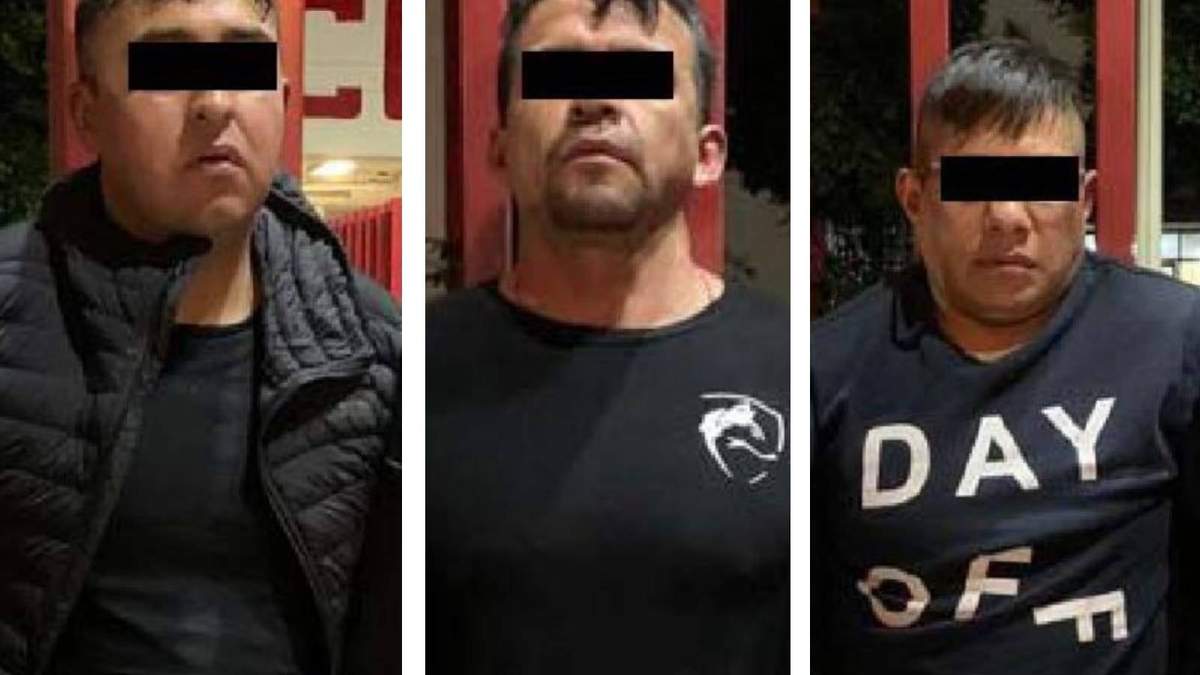 Los tres sujetos detendidos