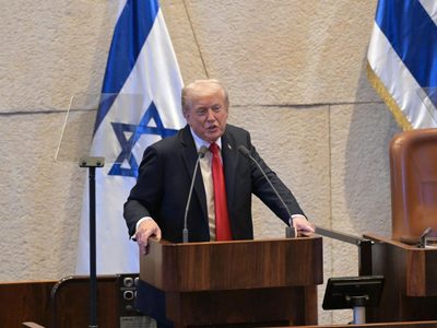 Donald Trump fue ovacionado en el Parlamento de Israel