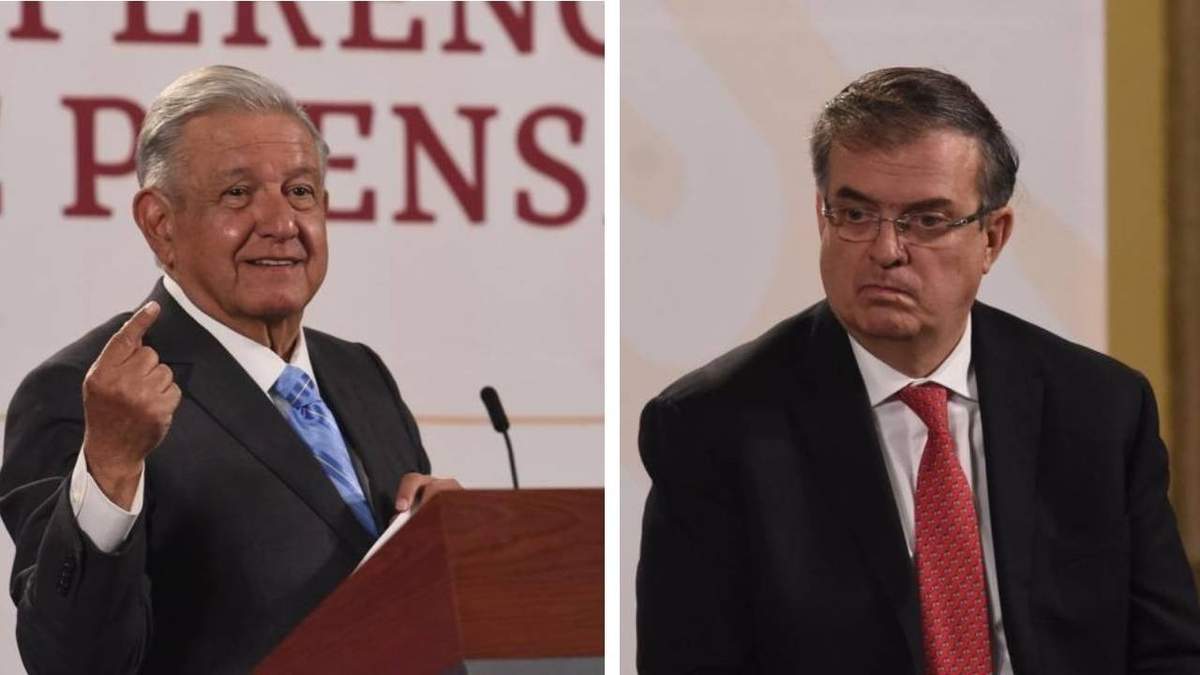 El presidente Andrés Manuel López Obrador y el canciller Marcelo Ebrard