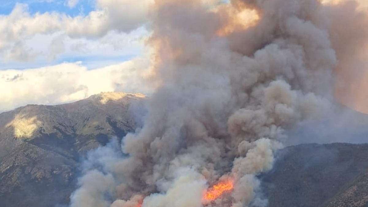 En la zona de Cuesta de Ternero el incendio sería intencional. Fuente: (El Sanmartinense).