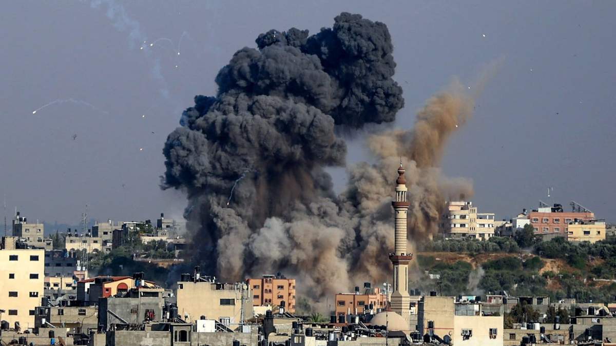Bombardeos en la Franja de Gaza. Fuente: (Twitter)