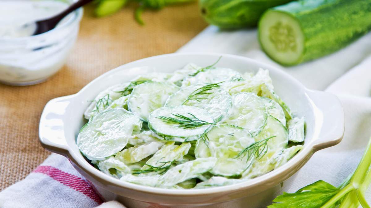 Ensalada de pepino. Fuente: (Instagram)