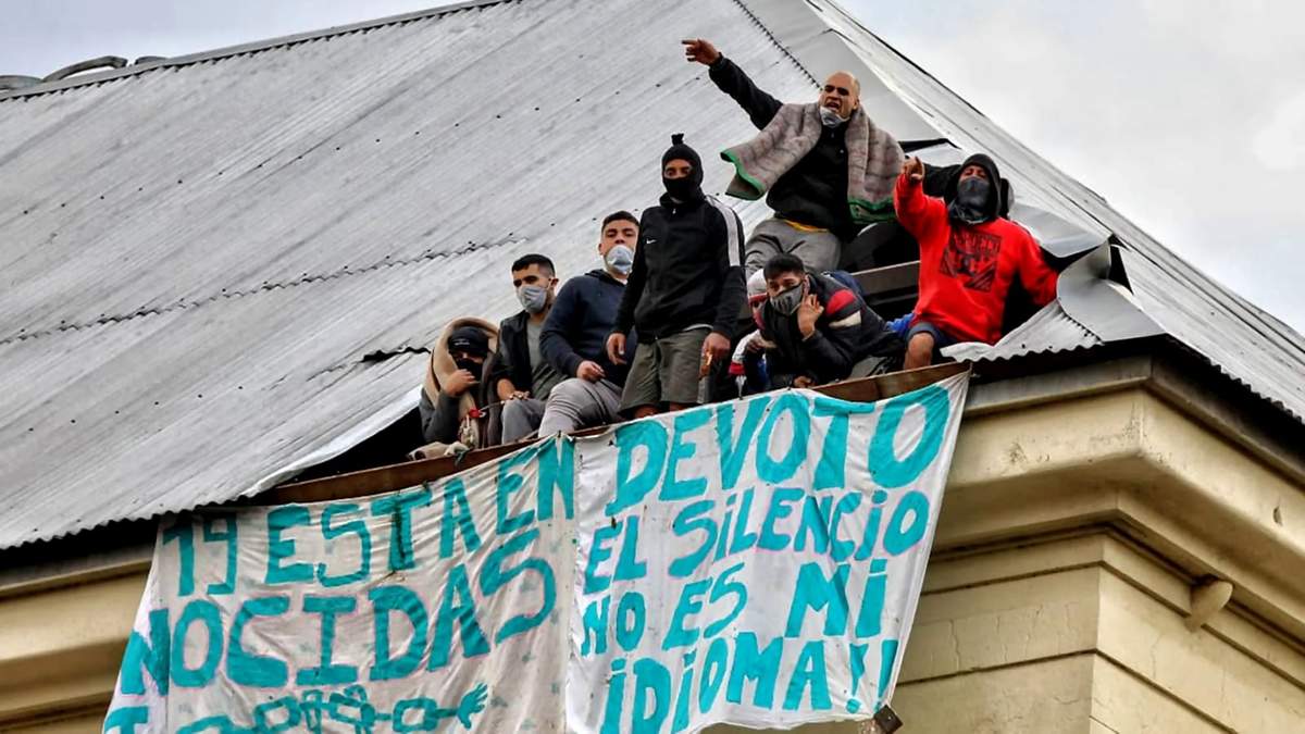 Motín en el Penal Federal de Villa Devoto. Fuente: (Twitter)