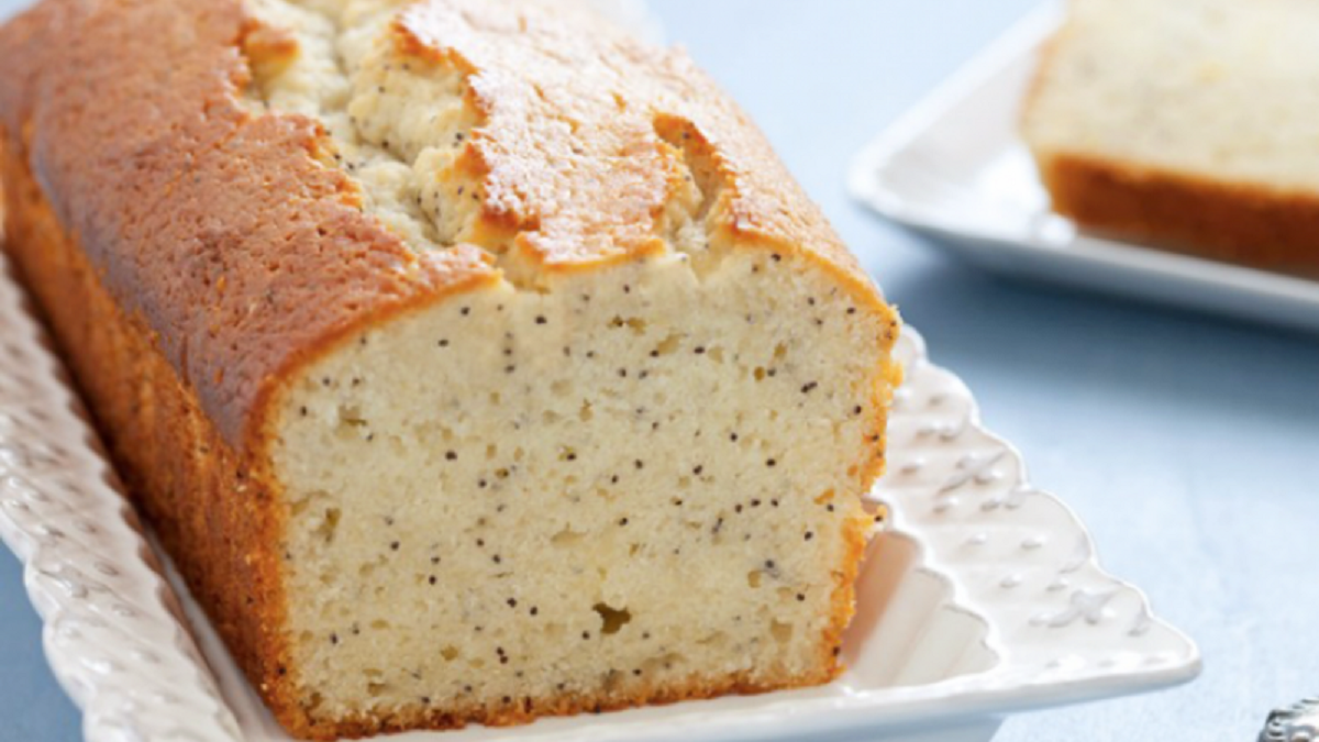 Budín de limón y semillas de amapola. Fuente: (Recetas de Johanna Prato)