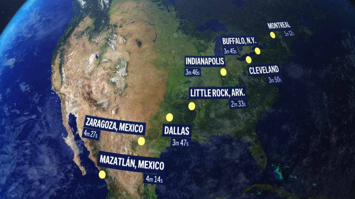 El eclipse solar total ingresará al continente americano por la costa mexicana del Pacífico