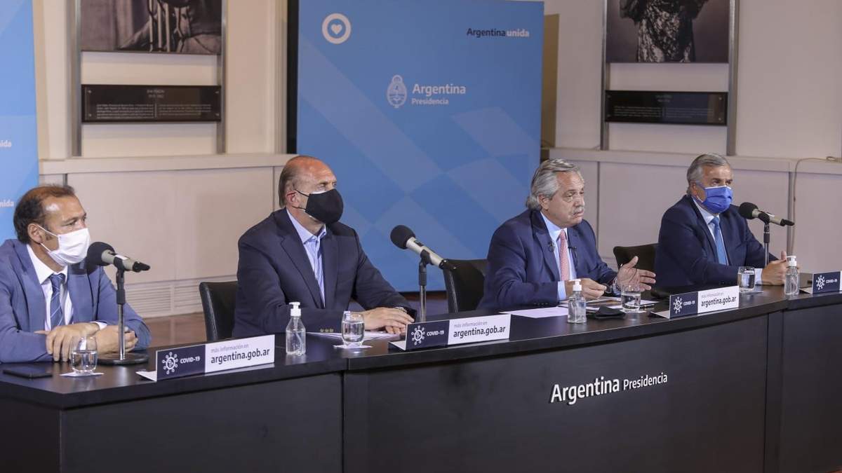 Conferencia de prensa de Alberto Fernández. (Twitter)