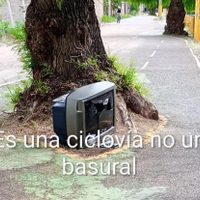 Indignación en Luján de Cuyo: tiran un televisor viejo en plena ciclovía