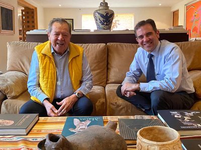 Porfirio Muñoz Ledo expresa a Lorenzo Córdova preocupación por reforma a órganos autónomos