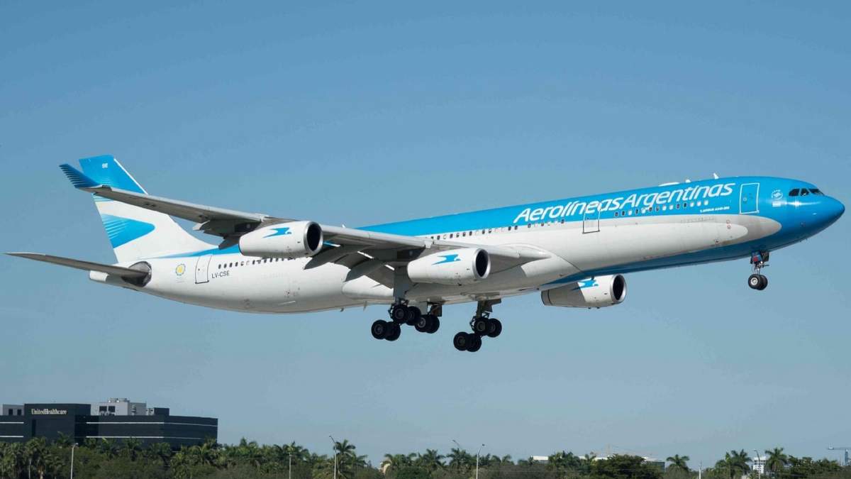 Vuelo de Aerolíneas Argentinas. Fuente: (Twitter)
