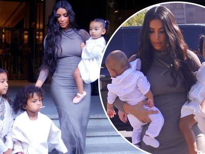 Las nuevas fotos de Kim Kardashian con sus hijos y... ¡sin Kanye West!