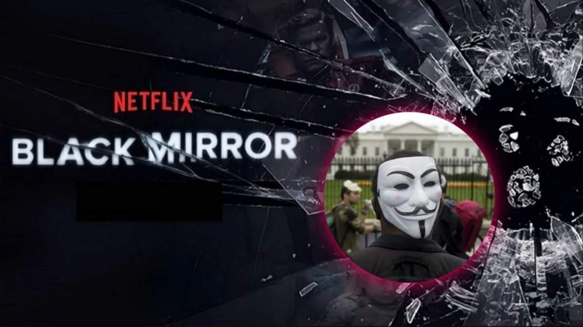 "Black Mirror" de Netflix y Anonymous. Fuente: (Twitter)