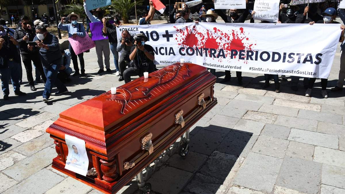 Protesta de periodistas en Oaxaca
