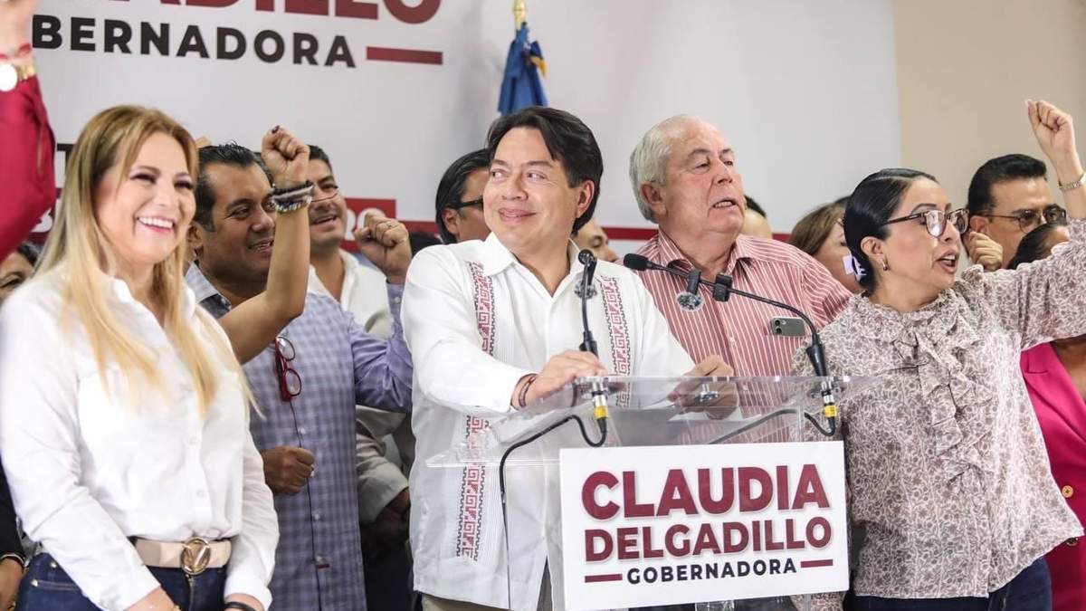 Mario Delgado con Claudia Delgadillo en Jalisco
