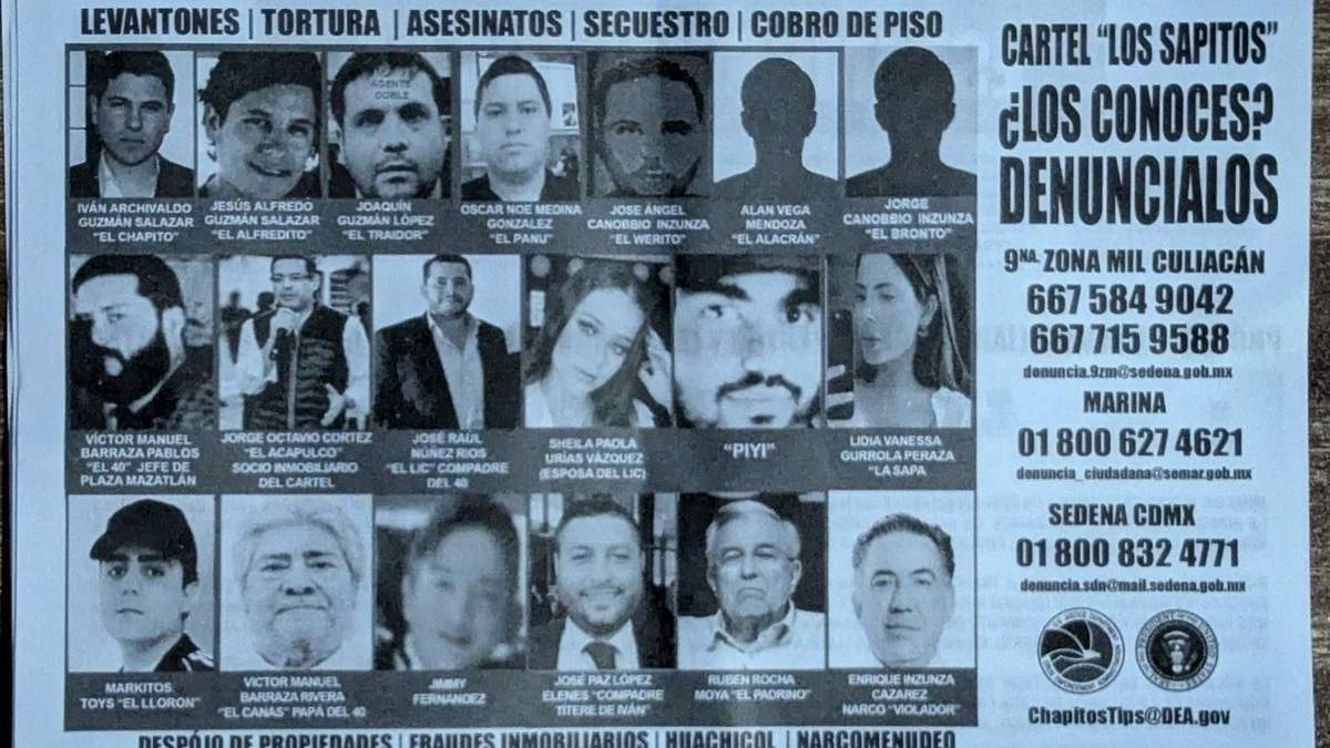 Lanzan folletos con “narcomensajes” en Culiacán
