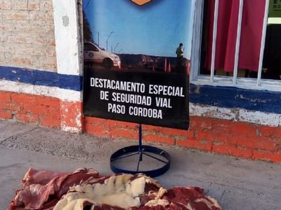 Secuestraron 300 kilos de carne transportados sin controles