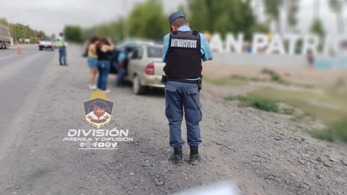 Control vehicular en la RP 7 y Picada 5. Fuente: (Facebook)