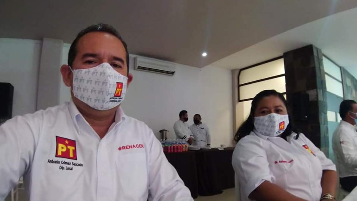 El dirigente estatal del Partido del Trabajo, Antonio Gómez Saucedo