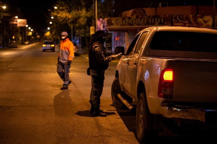 Controles de tránsito en la provincia de Río Negro. Fuente: (Facebook)