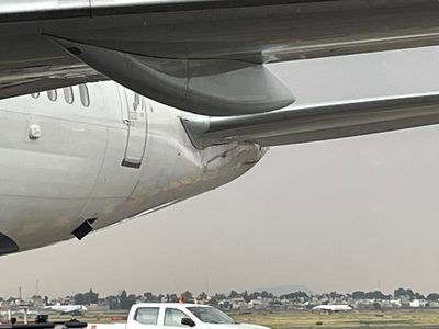 Chocan dos aeronaves en zona de rodaje del AICM; no hay lesionados