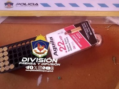 Hallaron municiones y marihuana en una casa de Centenario: un hombre demorado
