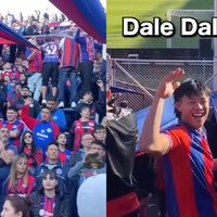 Es japonés, quiso practicar su español con un desconocido y terminó en la hinchada de San Lorenzo