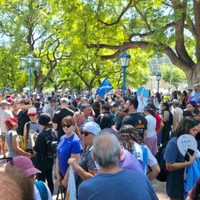 Imágenes de la multitudinaria marcha ambientalista