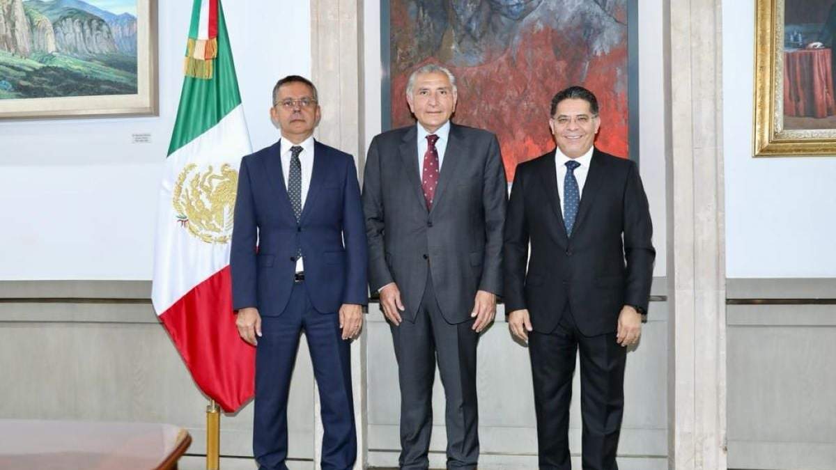 César Yáñez, Adán Augusto López y Rabindranath Salazar