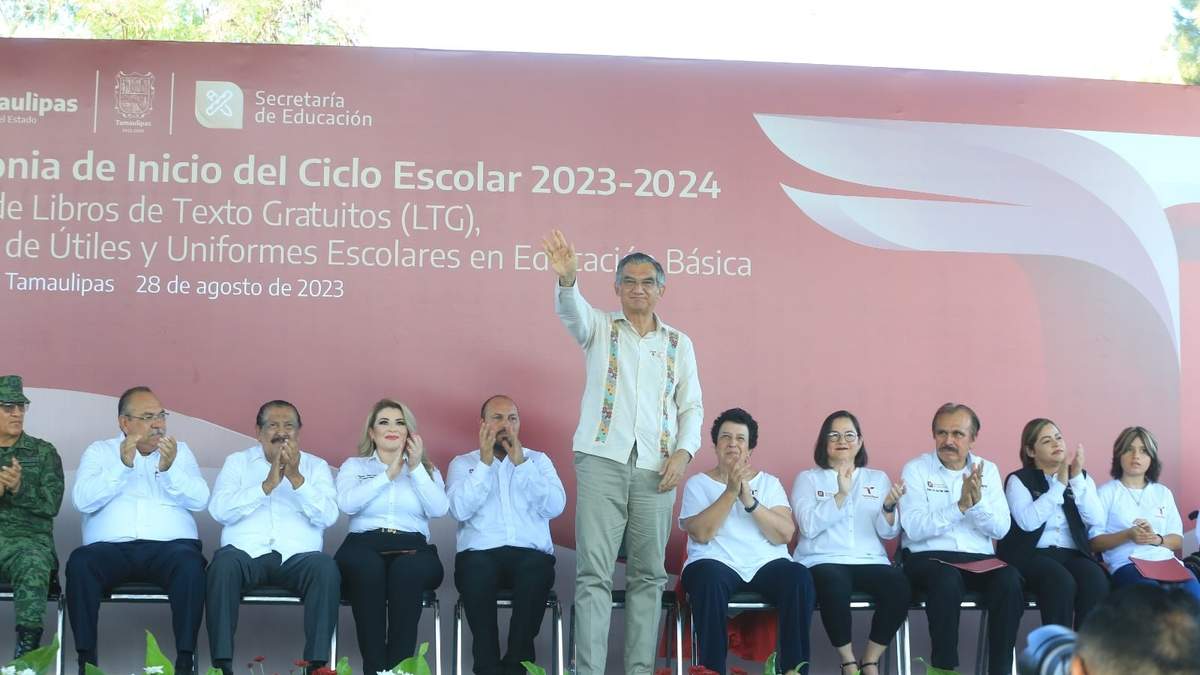 Tamaulipas participa con el presidente López Obrador en ceremonia del nuevo ciclo escolar