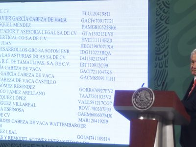 AMLO revela el documento que EU envió sobre García Cabeza de Vaca