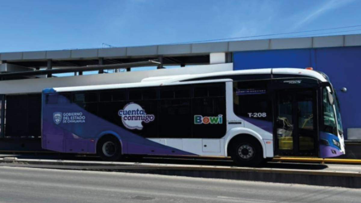 Un autobús de la ruta troncal Bowí en Chihuahua