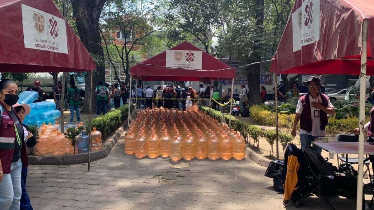 Reparto de agua en la alcaldía Benito Juárez