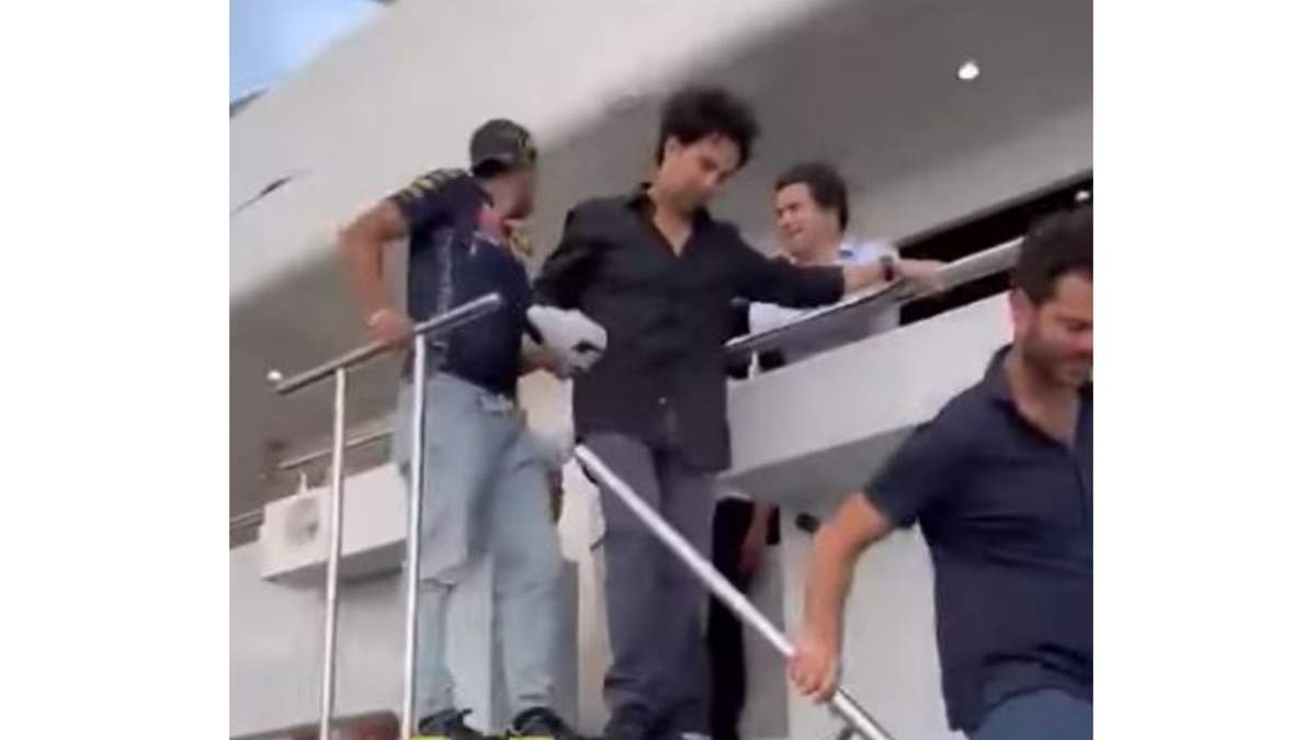 Sergio "Checo" Pérez tras la fiesta por su triunfo en Mónaco