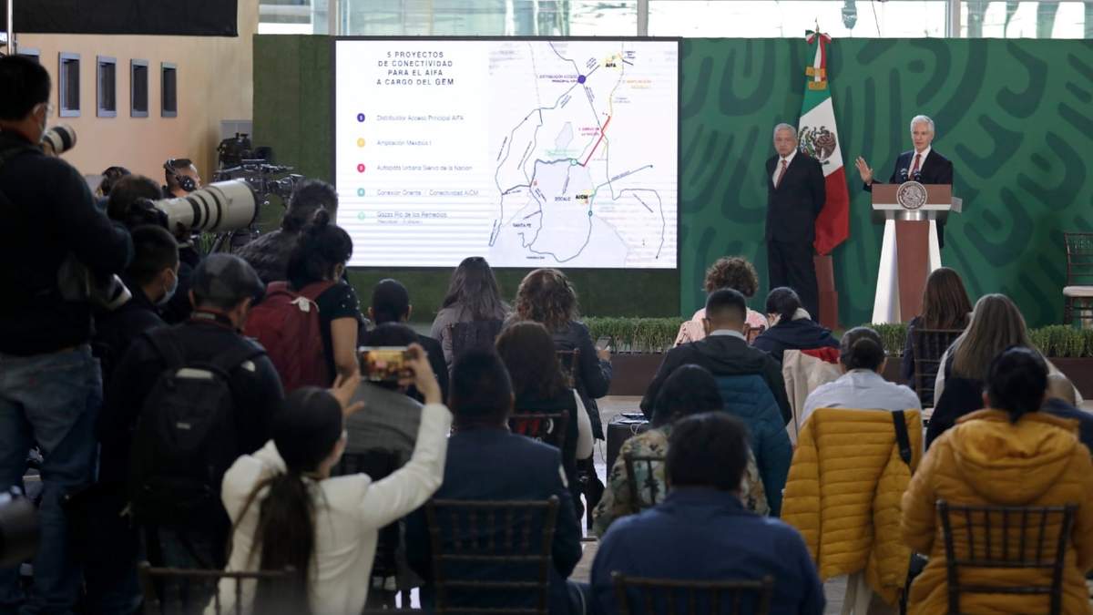 La presentación de las vías de acceso al AIFA