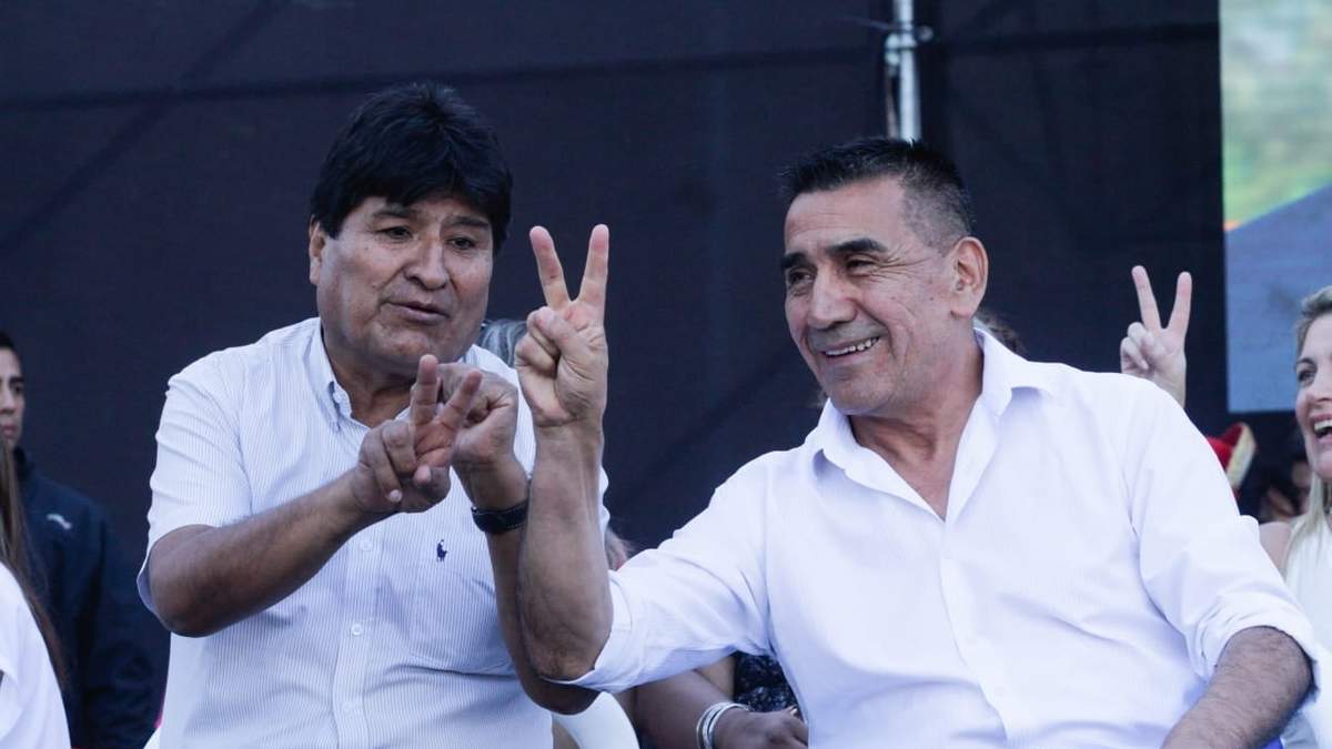 Evo Morales en Neuquén. Fuente: (Emiliano Ortiz)