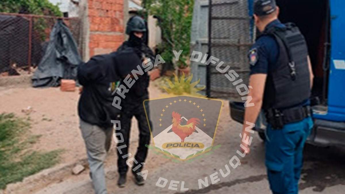 El detenido en Plaza Huincul por narcomenudeo. Fuente (Policía de Neuquén)