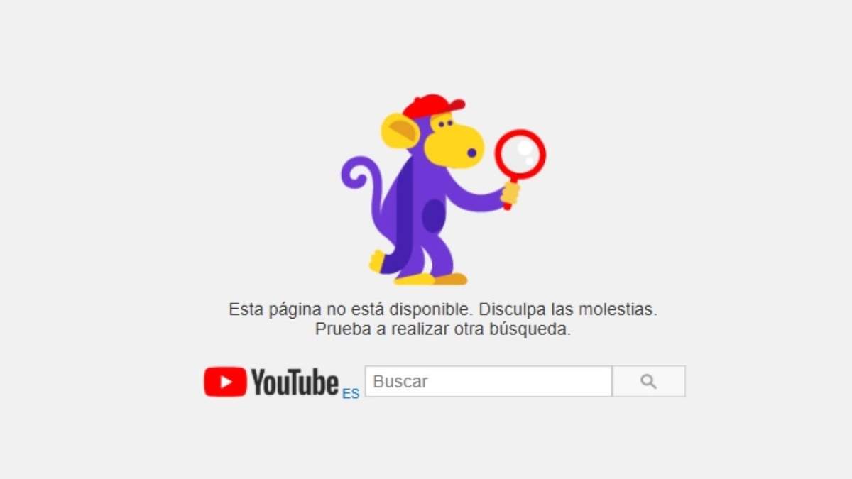 Mensaje de error de la plataforma