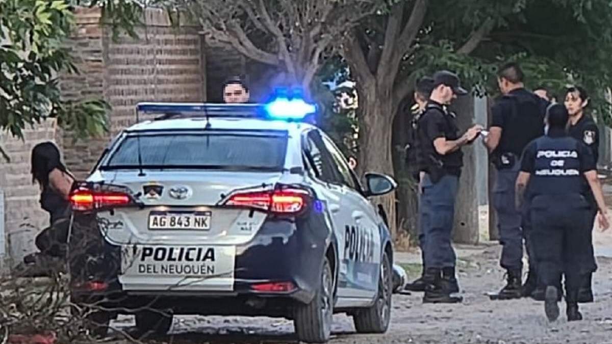 La pareja fue detenida sin posibilidad de escapar tras el violento robo al sereno. Fuente (Centenario Digital)