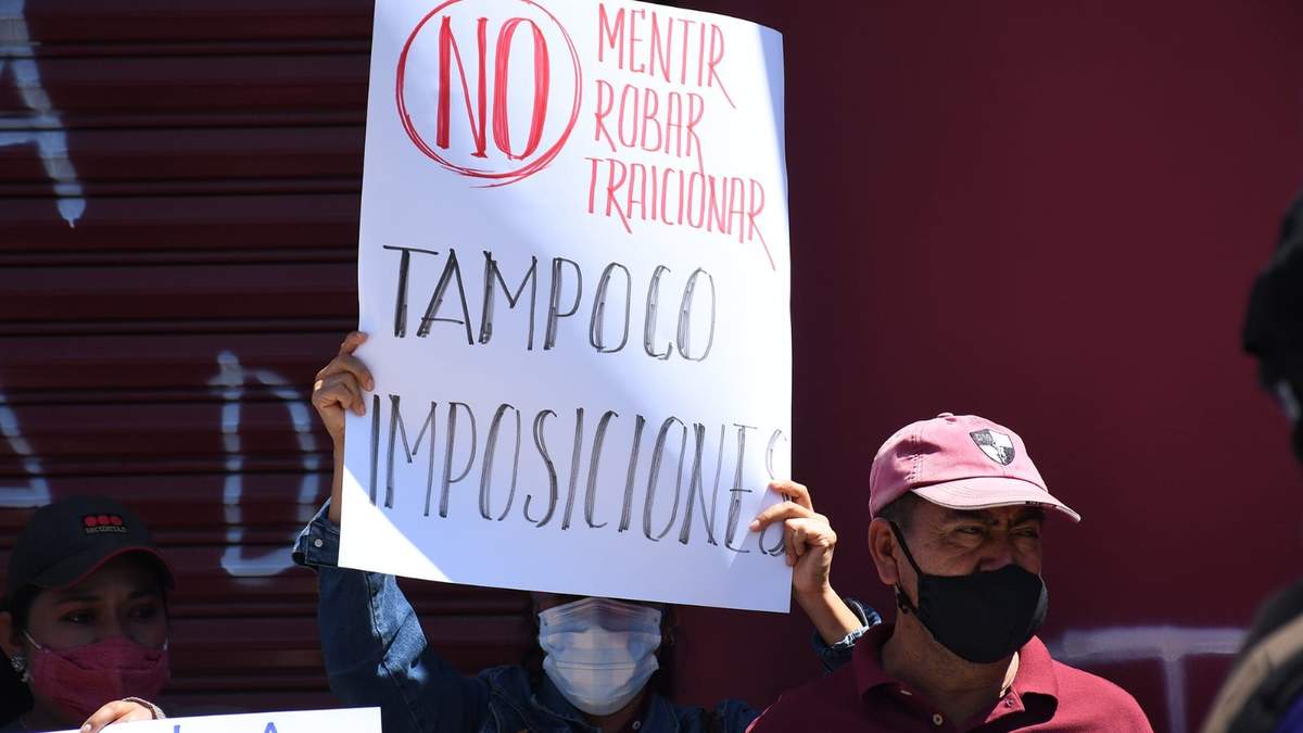 Protesta por imposición de candidatos