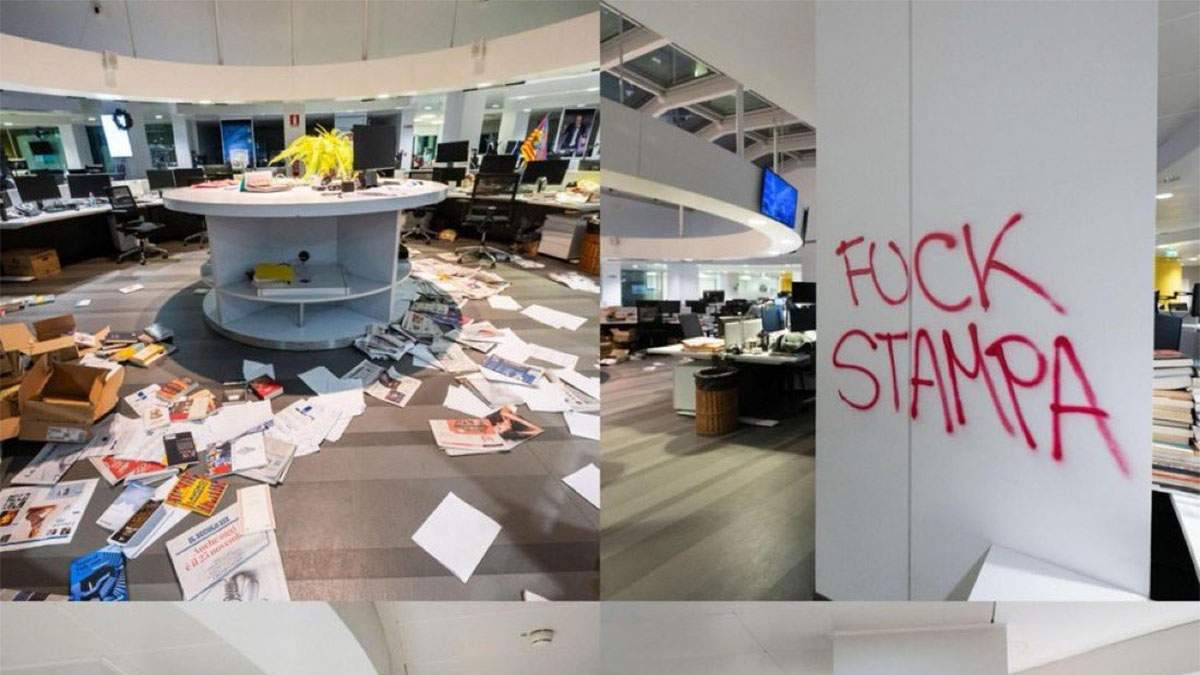 Así quedó la redacción de La Stampa