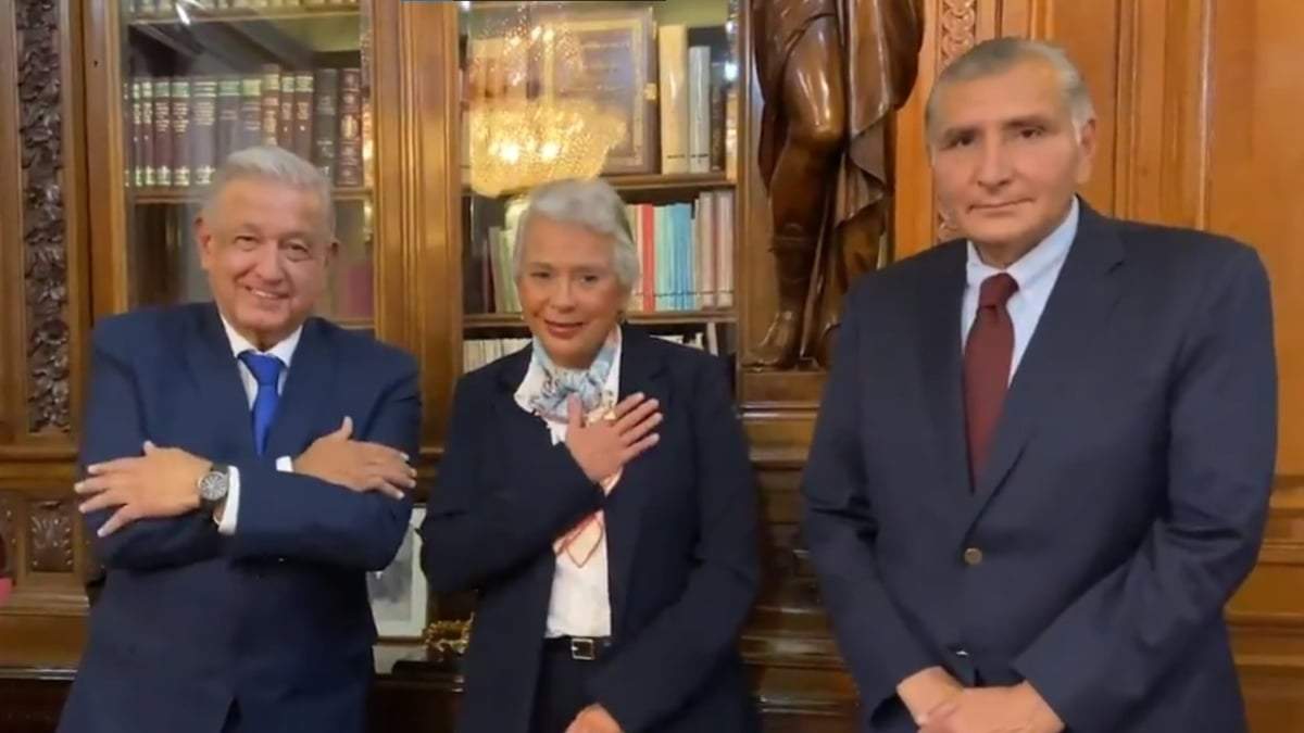 Andrés Manuel López Obrador, Olga Sánchez Cordero y Adán Augusto López Hernández