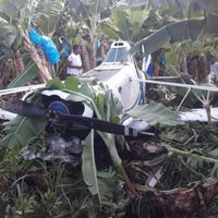 Avioneta fumigadora cae en un rancho de Mazatán, Chiapas
