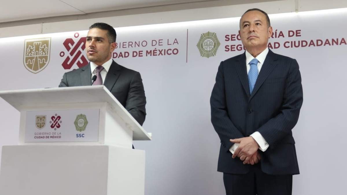 El secretario de Seguridad Ciudadana durante el anuncio de la desarticulación