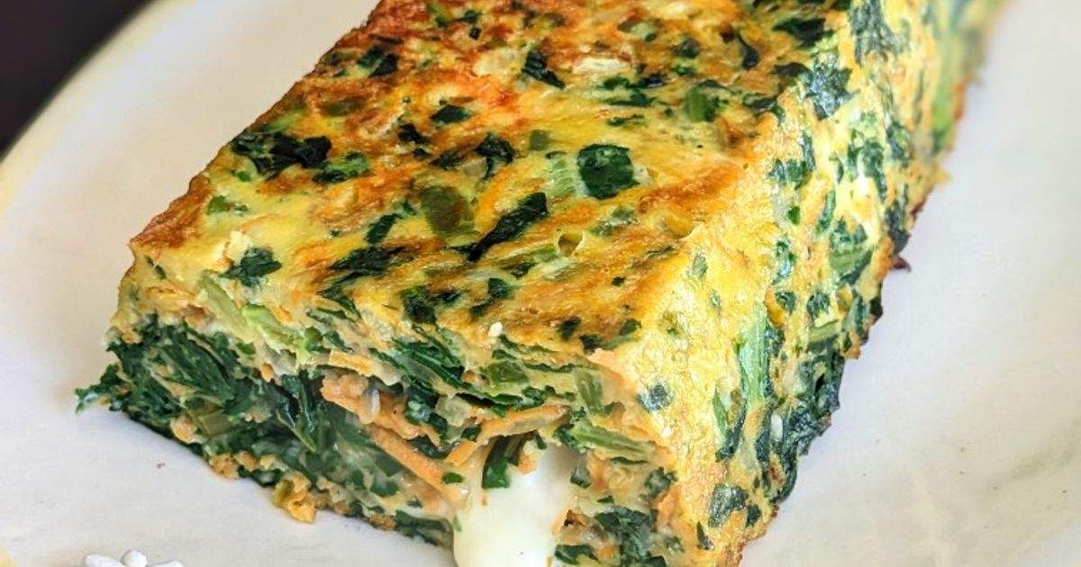 Budín de zanahoria y espinaca. Fuente: (Instagram)