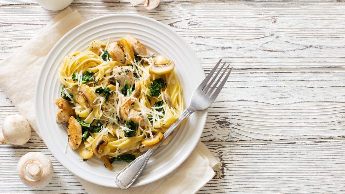 Pasta con champiñones. Fuente: (Instagram)