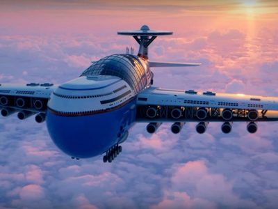 Un hotel volador: presentan el concepto de un all inclusive a bordo de un gigantesco avión