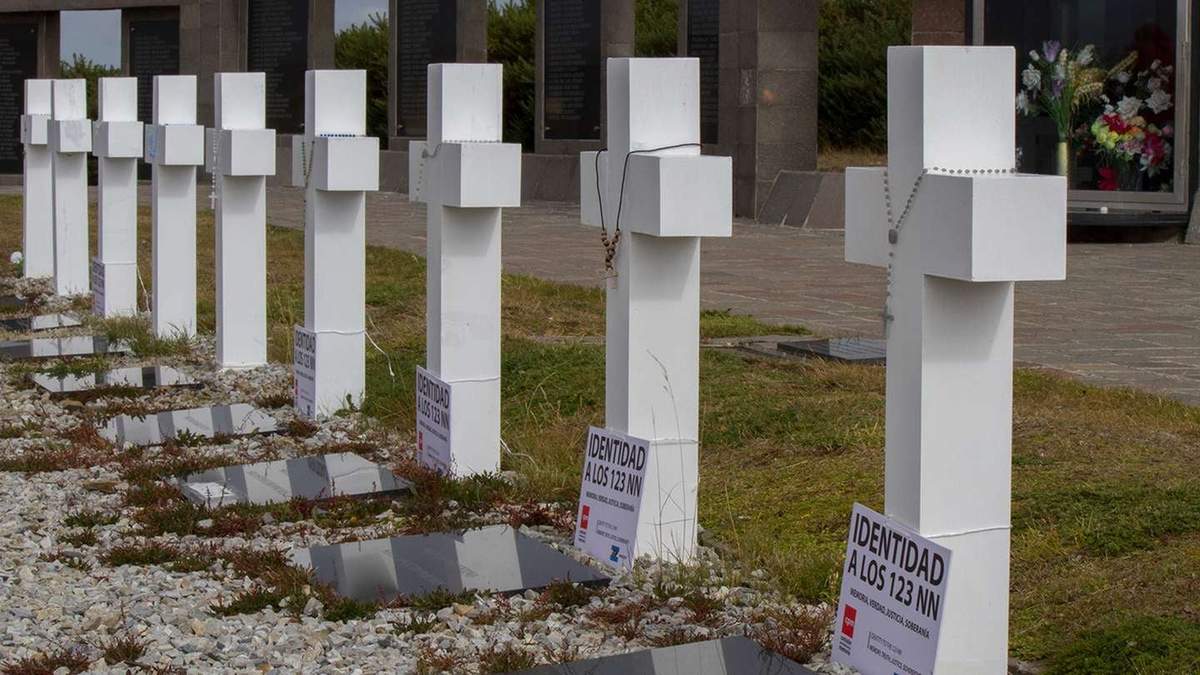 Cementerio de Darwin, Islas Malvinas. Fuente: (Twitter)