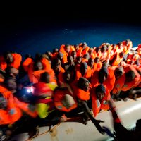 Libia, rescate en el Mediterráneo