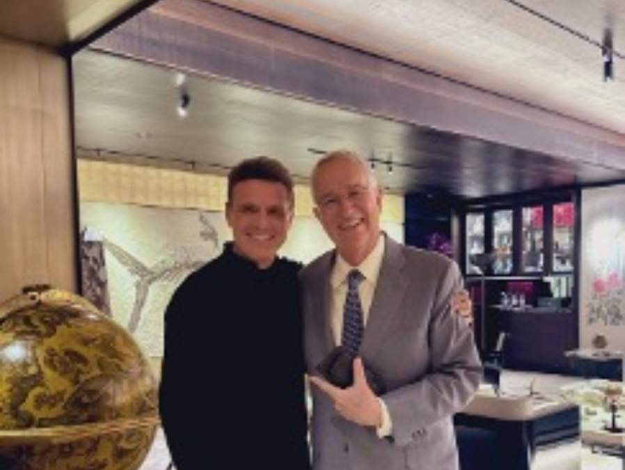 El cantante Luis Miguel con Ricardo Salinas Pliego