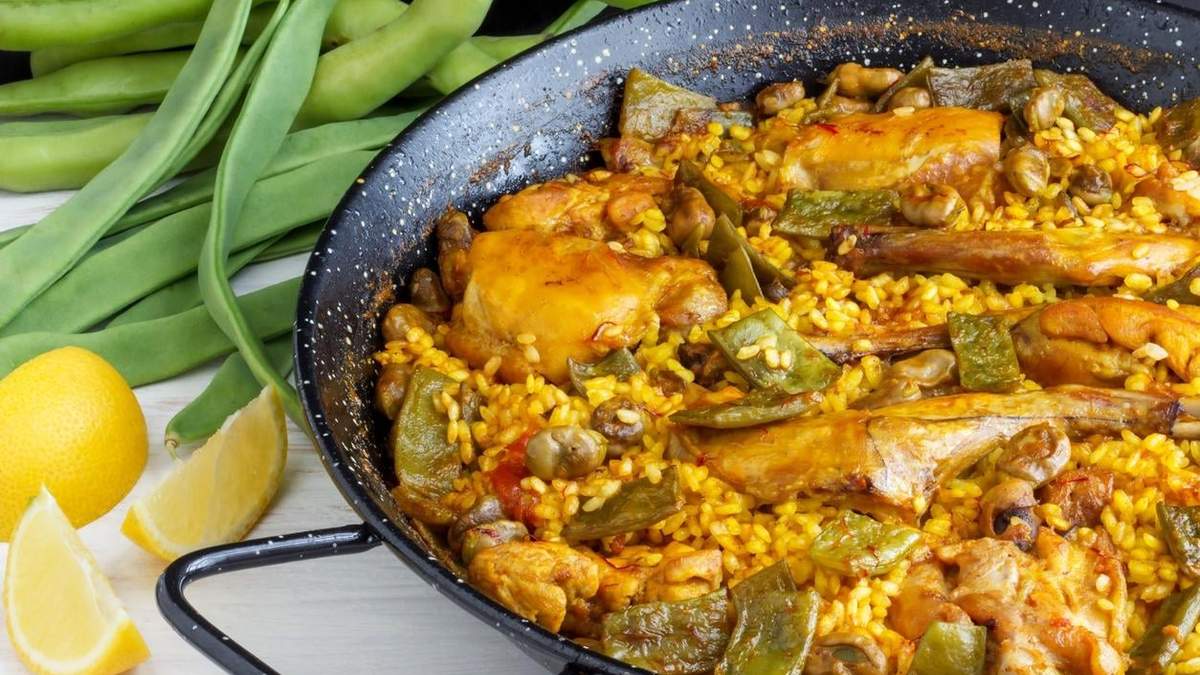 Paella de carne. Fuente: (Instagram)